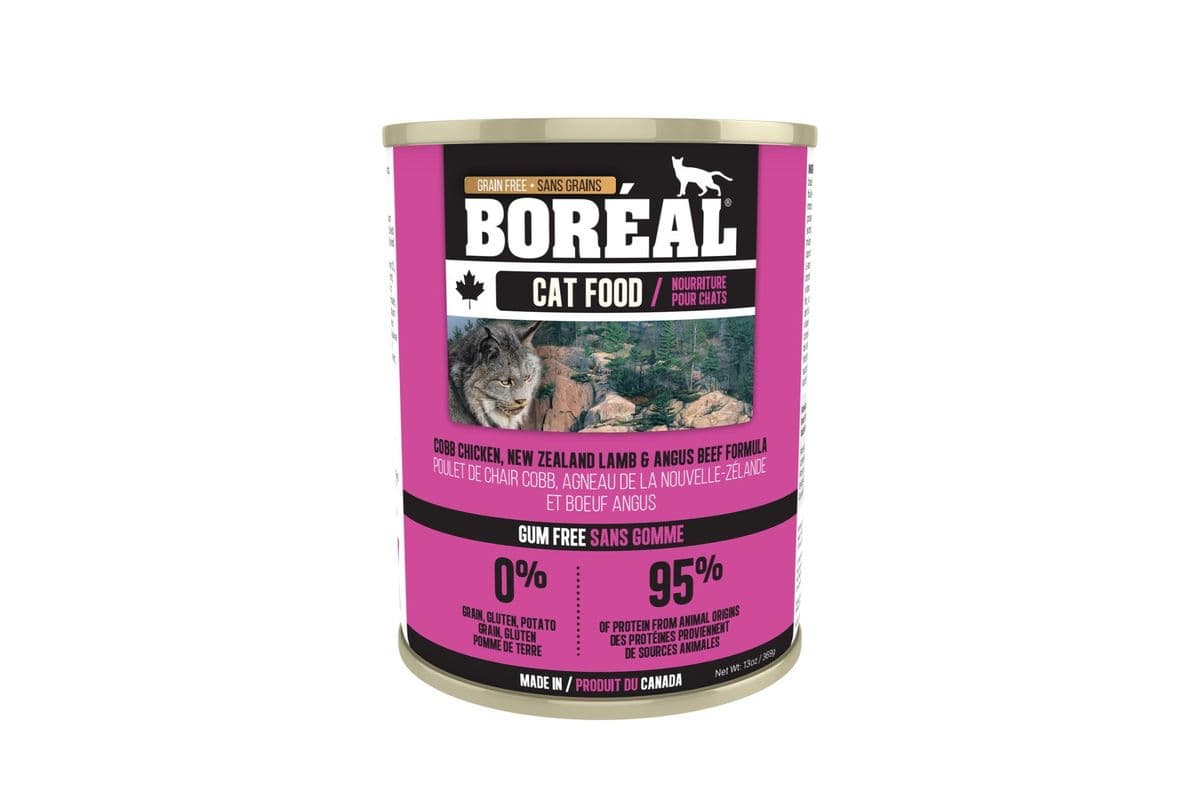 Boreal Cobb Chicken, New Zealand Lamb & Angus Beef Grain-Free Wet Cat Food Can (369 g)