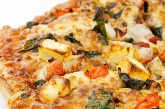 Medium Spicy Paneer Pizza and a Pop