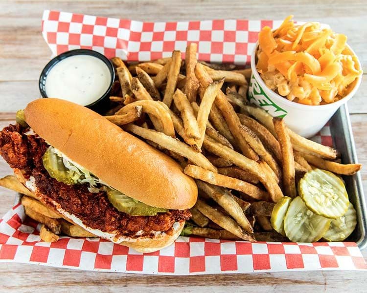 Nashville Hot Sandwich Deluxe Combo