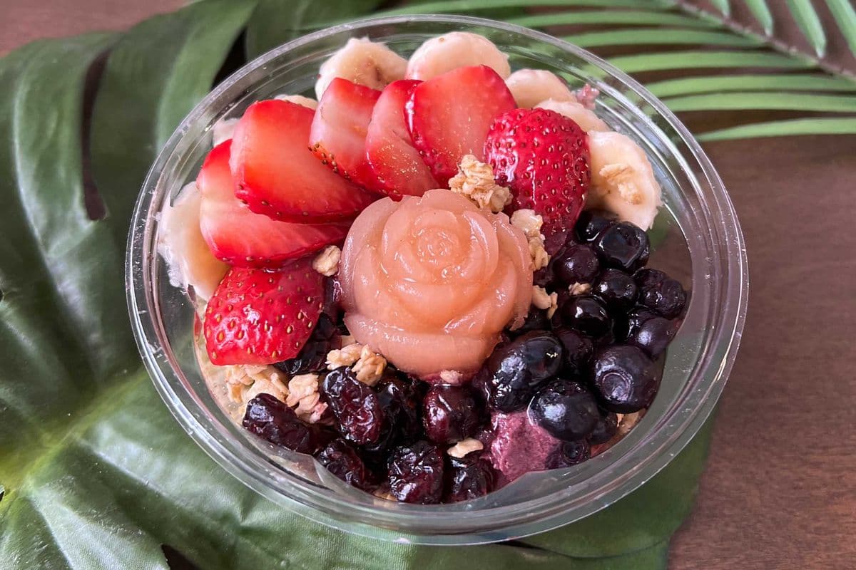 royal rose açai bowl
