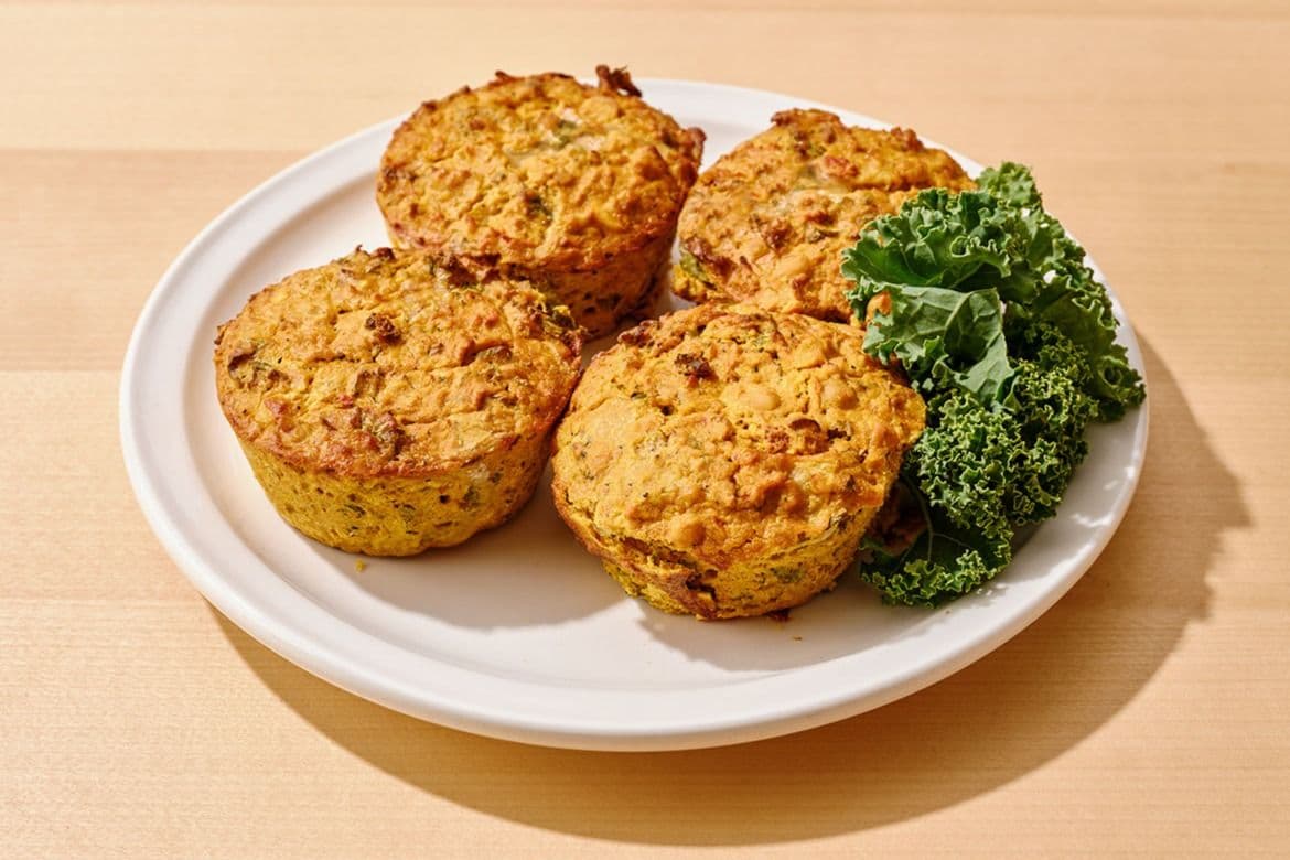 Chickpea Kale Vegetable Cake
