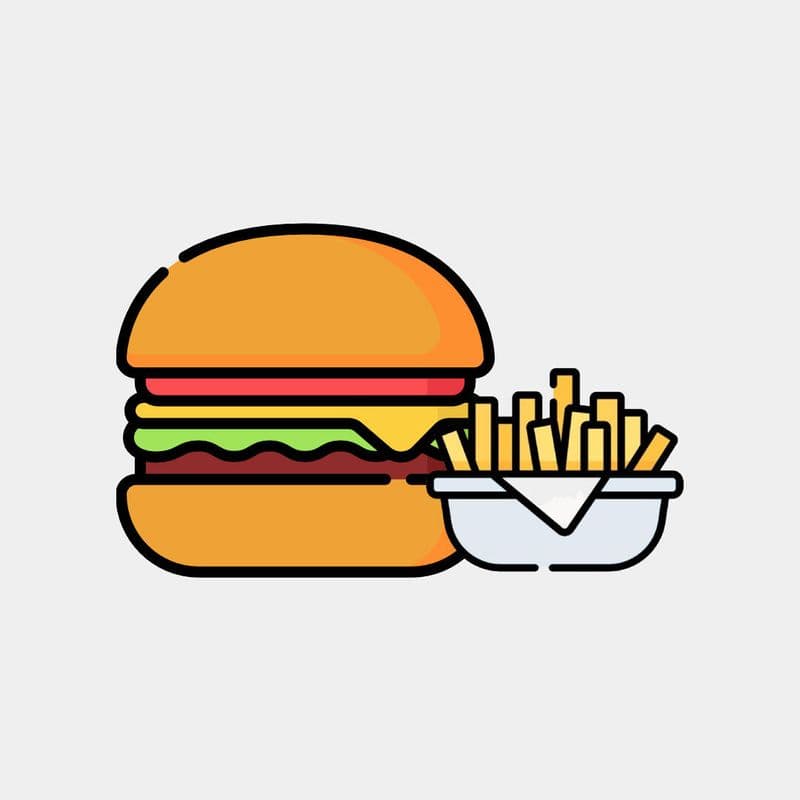 Spécial 4# 1 Cheeseburger + 1 patates frites / Special 4# 1 Cheeseburger + 1 French Fries