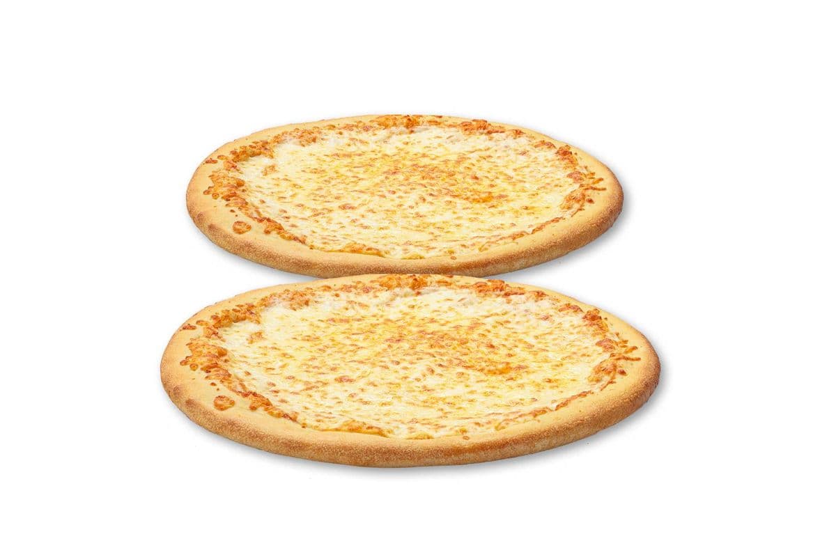 Deux Pizzas Extra-Larges au Fromage / Two Extra-Large Cheese Pizzas