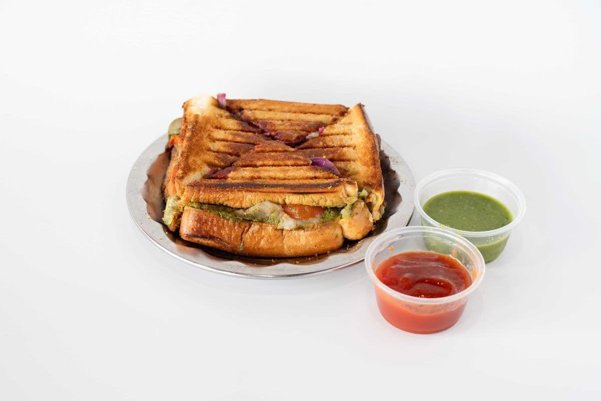 Veg Grilled Sandwich (SN Green Chutney) (No Onions)