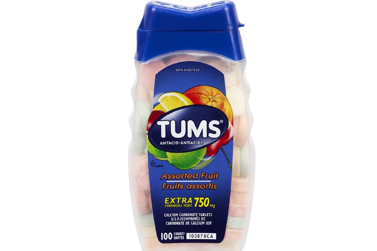 TUMS EXTRA STRENGTH ASSORTED FRUIT 750MG TABLETS 100 PACK (100 TABLETS)
