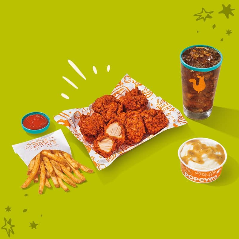 6 Piece Boneless Wings Large Combo