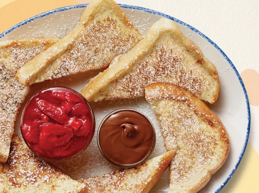 Nutella and Fruit Topping French Toast