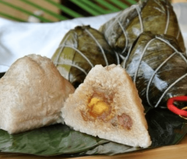 Sticky Rice in Bamboo Wrap with Peanuts