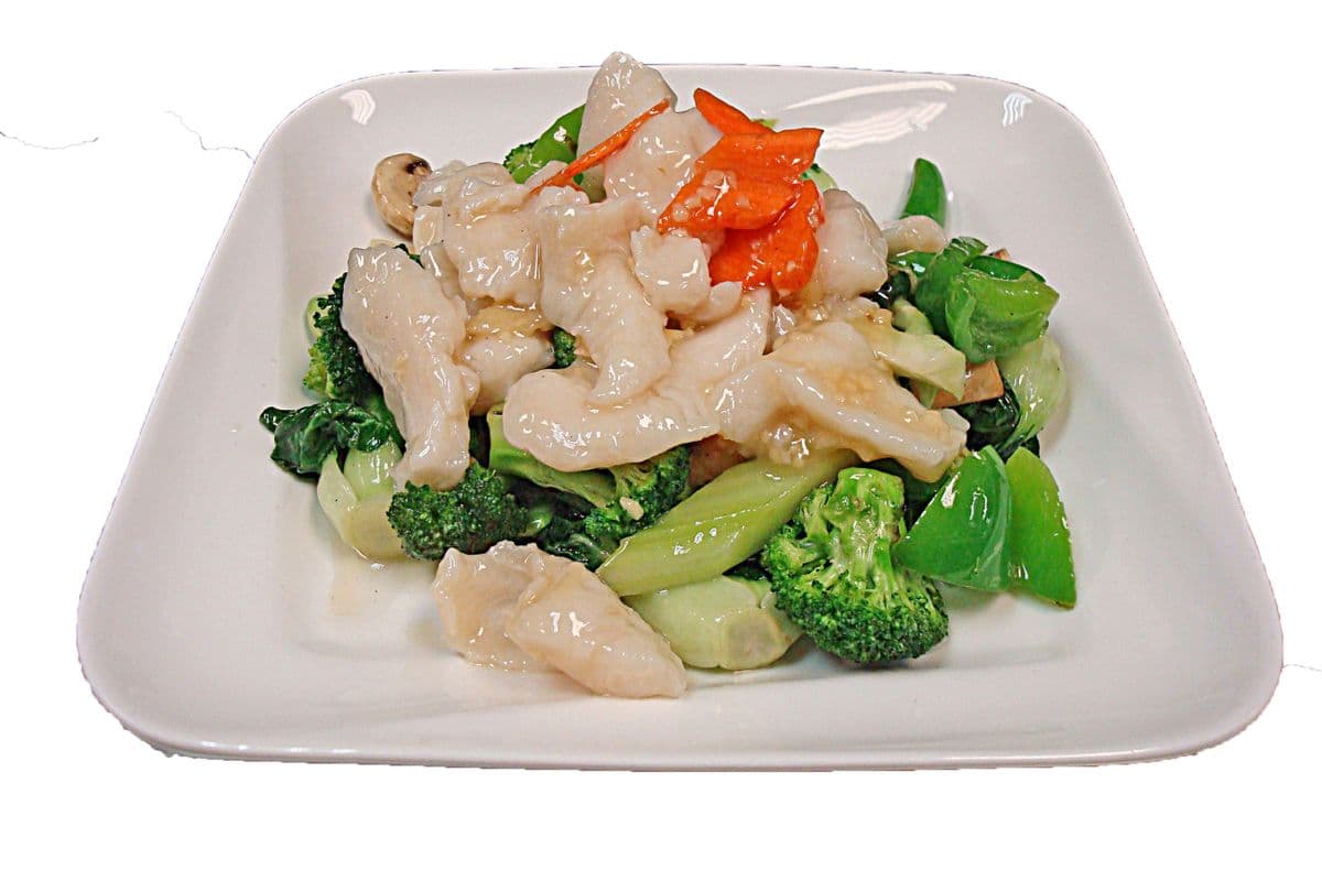 115. Sliced Fish with Mixed Vegetables 魚片炒什菜