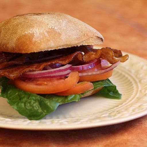 Gourmet B.L.T.O. Sandwich and Fries