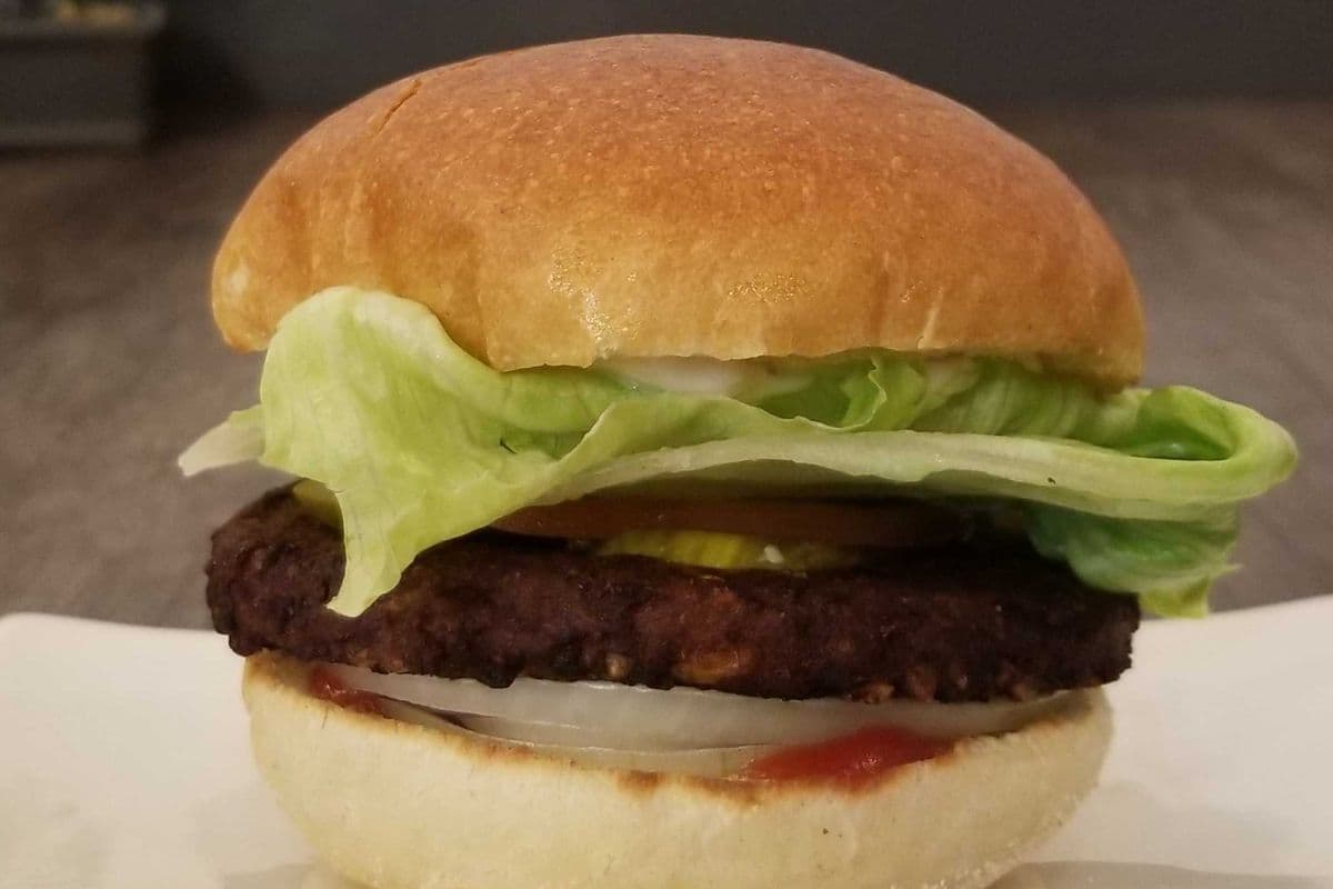 Black Bean Veggie Patty Burger