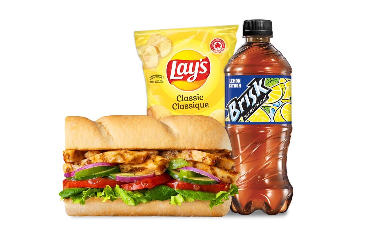 6" Sweet Onion Chicken Teriyaki Sub Combo (490-780 Cals)