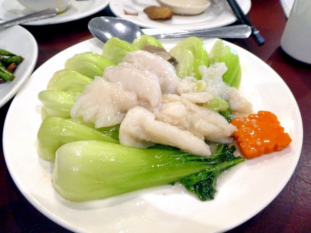 Sautéed Cod Fillet with Seasonal Vegetables / 時菜斑球