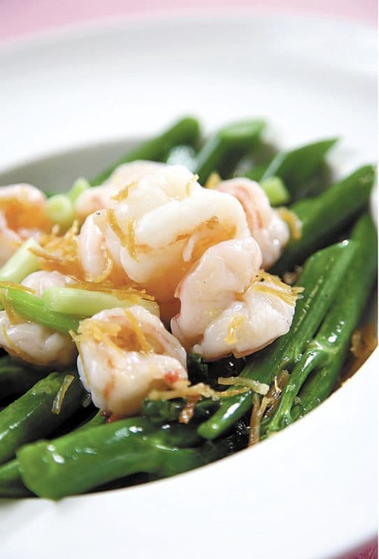 Sautéed Prawns with Seasonal Vegetables / 時菜蝦球