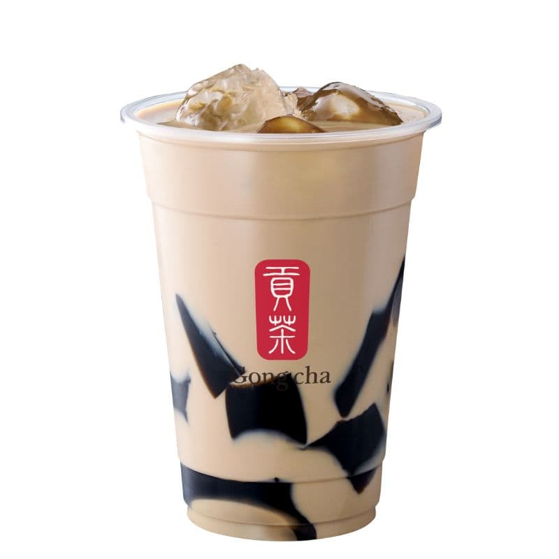 Milk Tea with Grass Jelly