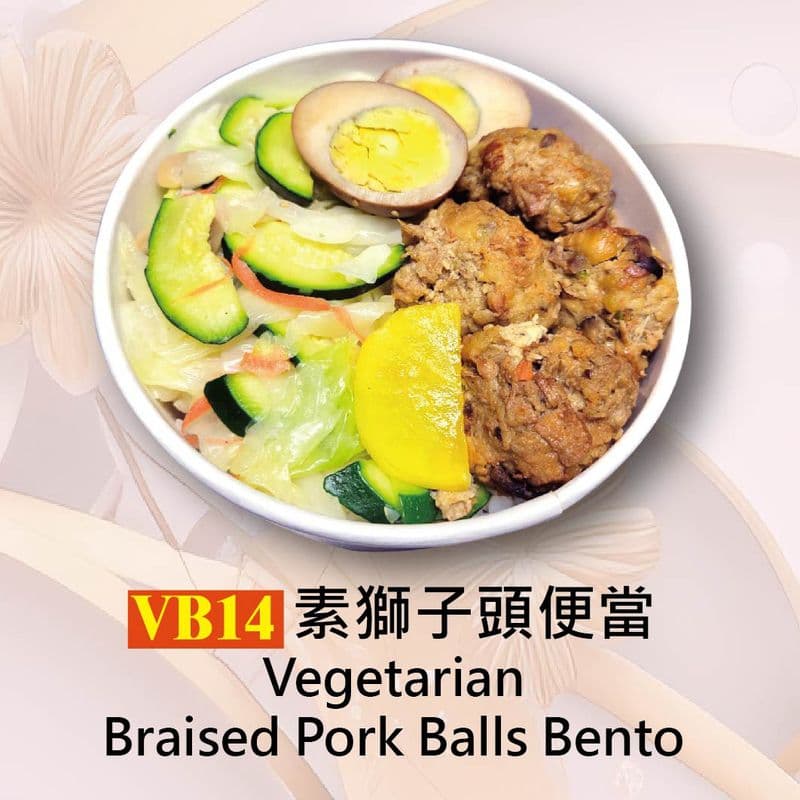 Vegetarian Braised Pork Balls Bento / VB14素獅子頭便當