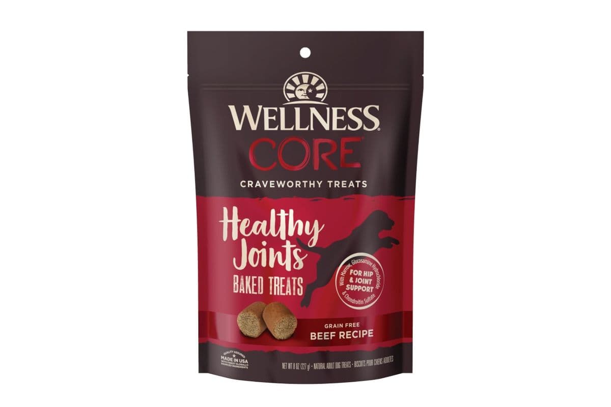 Wellness Core Healthy Joints Beef Crunchy Grain-Free Dog Treats (8 oz)