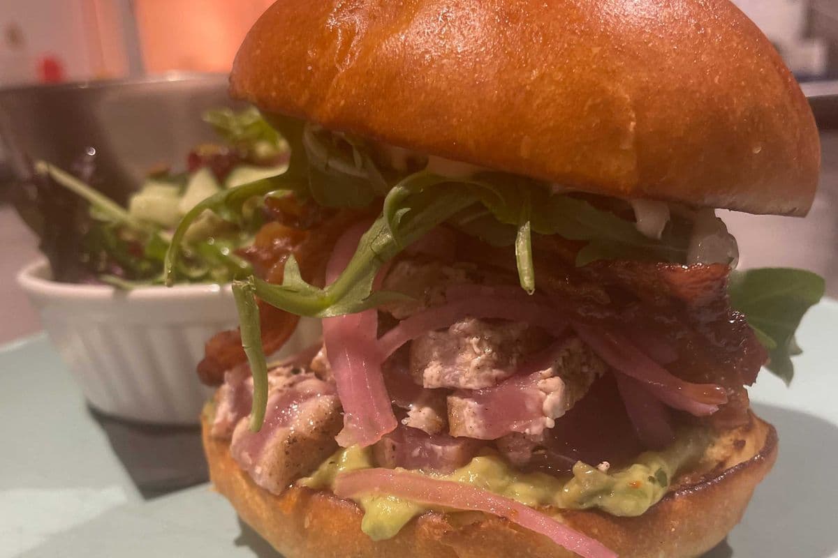 Mushroom Goat Cheese Burger
