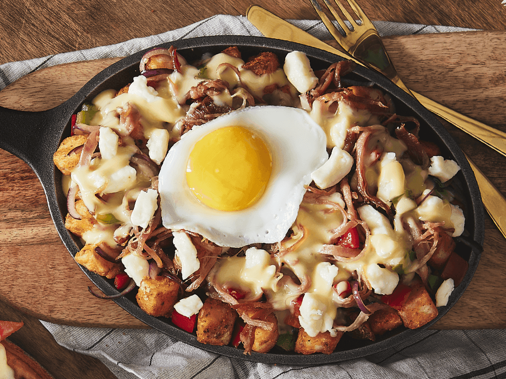 Skillet jambon effiloché