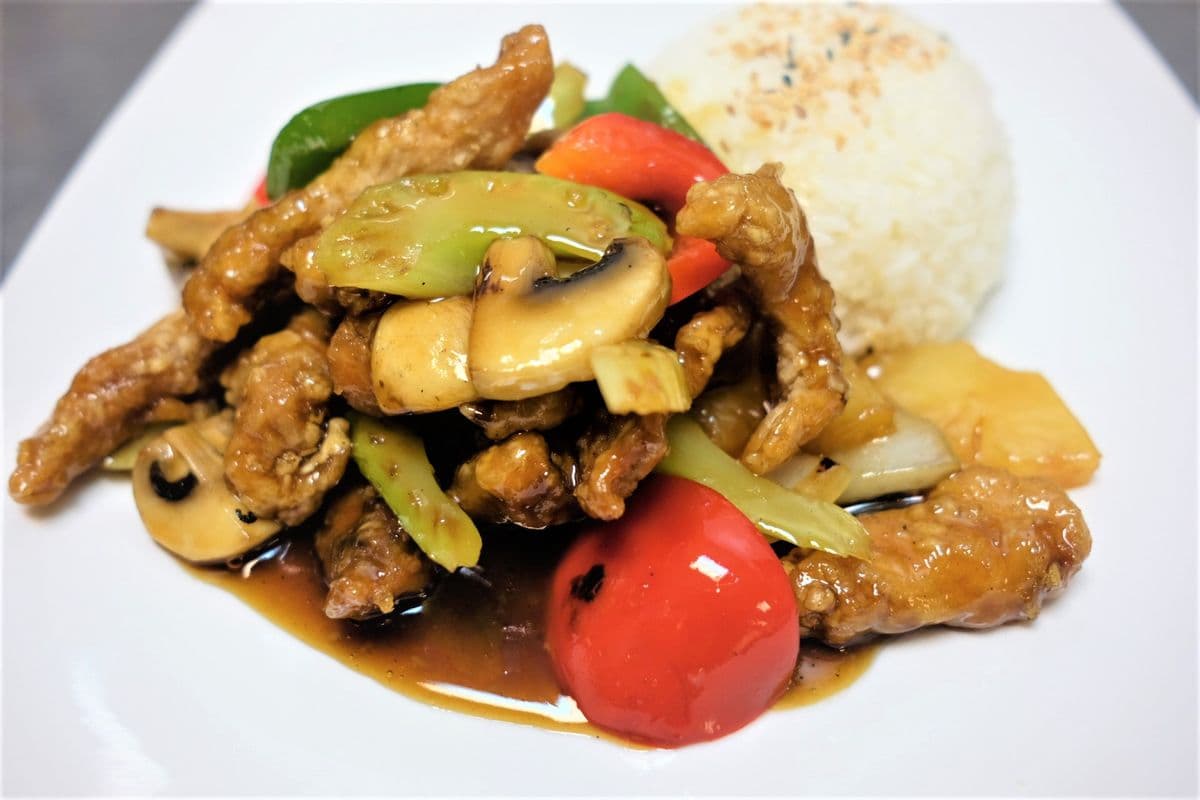 W1 Poulet aigre-douce / W1 Sweet and Sour Chicken ( Avec Soupe )