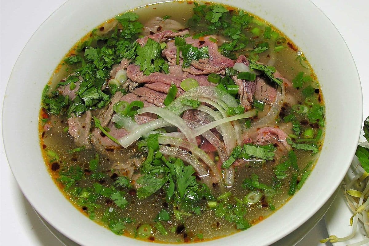 33. Satay (Rare) Beef Noodle Soup