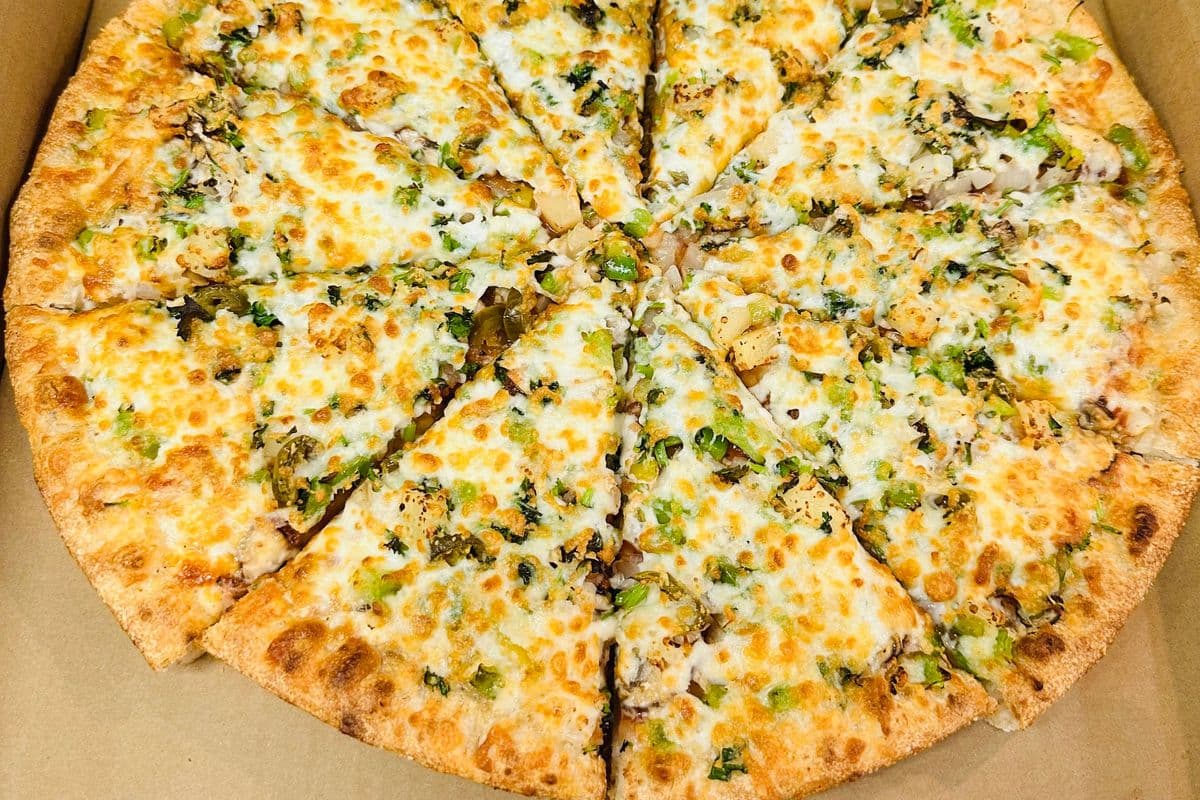 8. Large Pesto Chicken Pizza