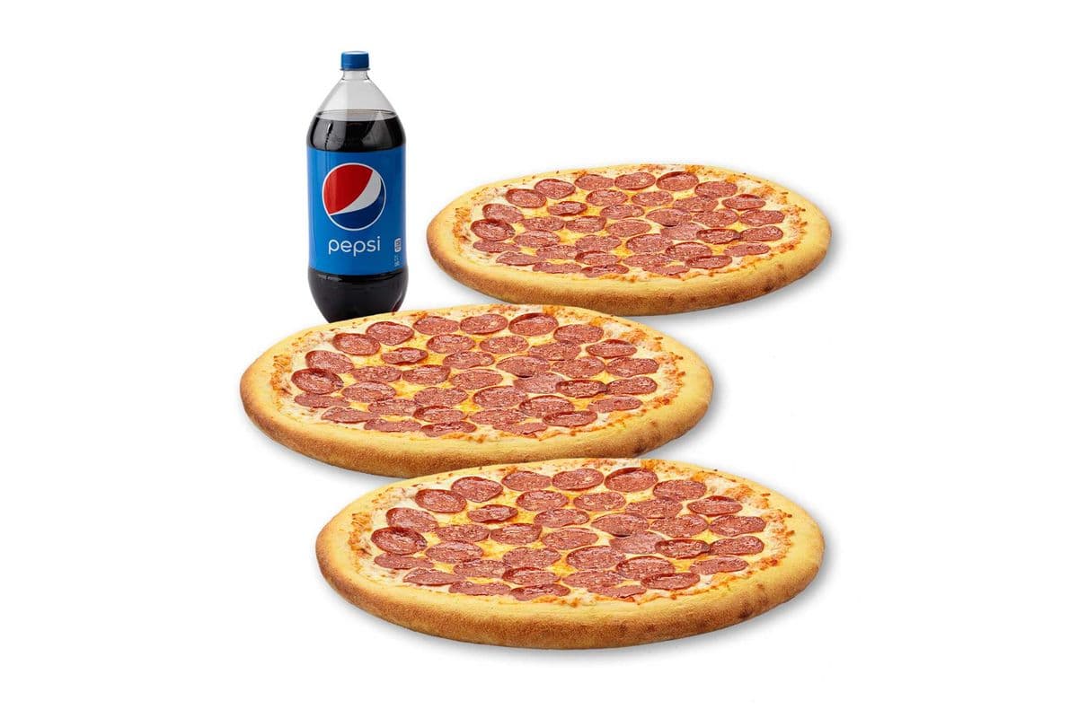 Spécial 3 Pizzas Moyennes - Pepperoni / Medium 3 Pizza Special - Pepperoni