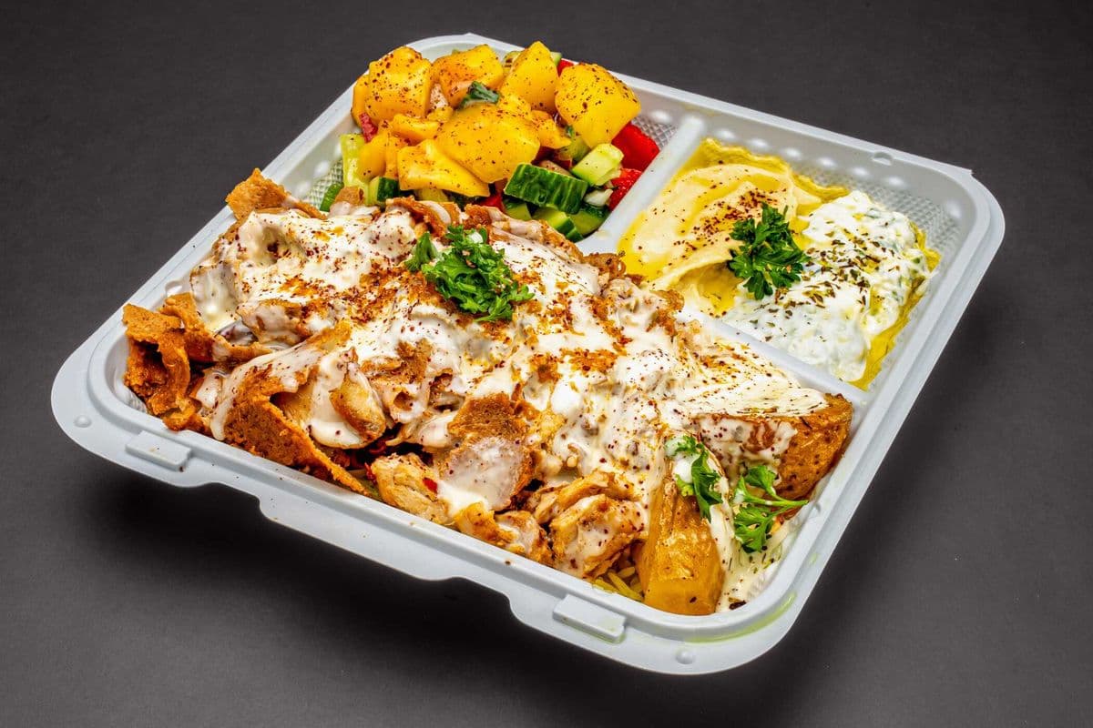 Traditional Mixed Donair and Chicken Platter