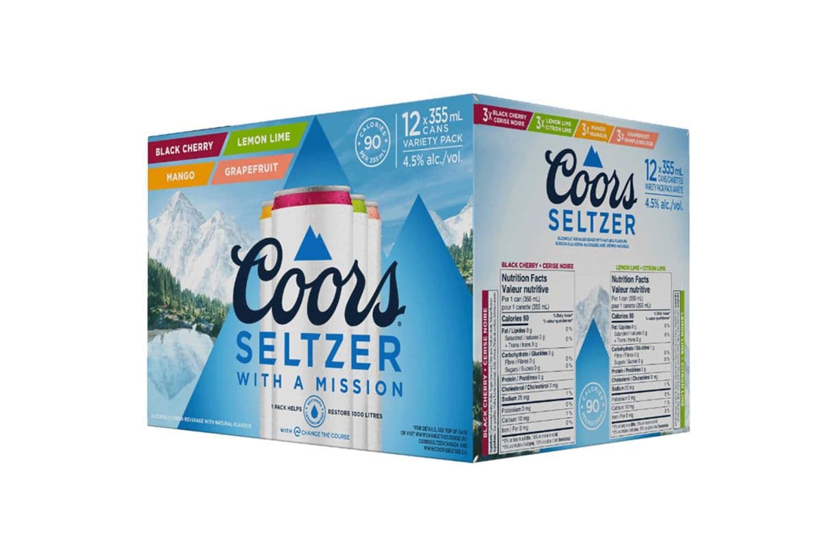 Coors Seltzer Slushie Flavours (12-Pack) (1 x 355ml)