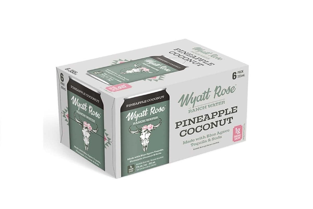 882742. WYATT ROSE RANCH WATER PINEAPPLE COCONUT (6 x 355ML (CANS))