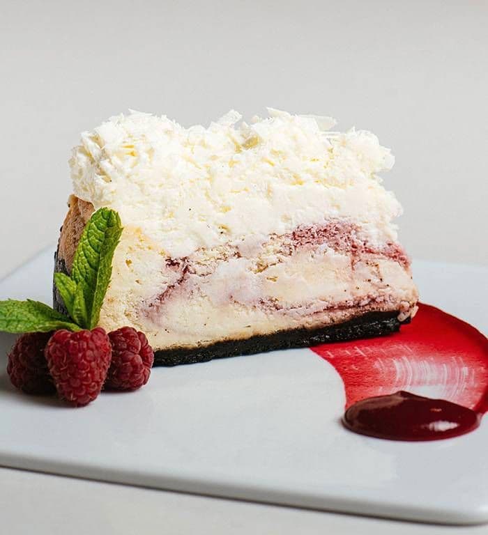 White Chocolate Raspberry Cheesecake - Gluten Free