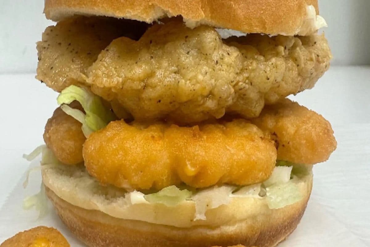 Mac and Cheese Chicken Burger