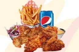 10 Morceaux + Frites + Sauce + Pepsi (CROQ. OU AIL)