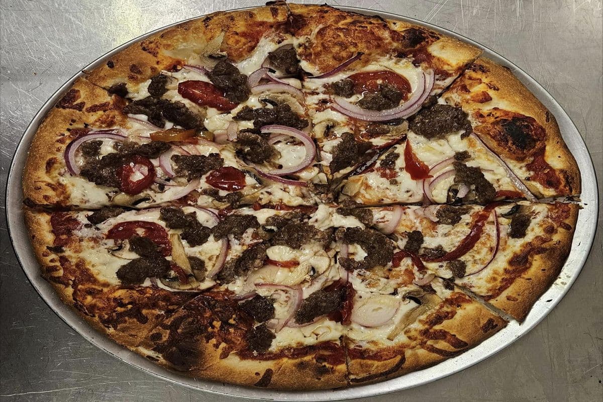 Deux pizzas 16" au expresso au boeuf