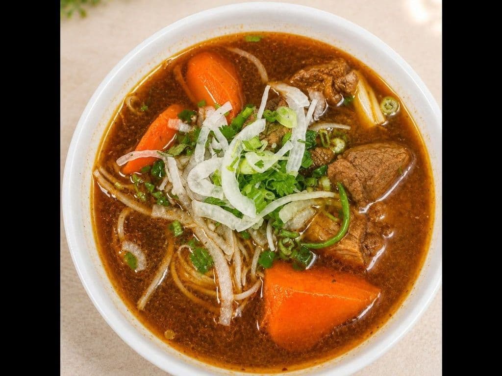 110. Beef Stew Egg Noodle Soup