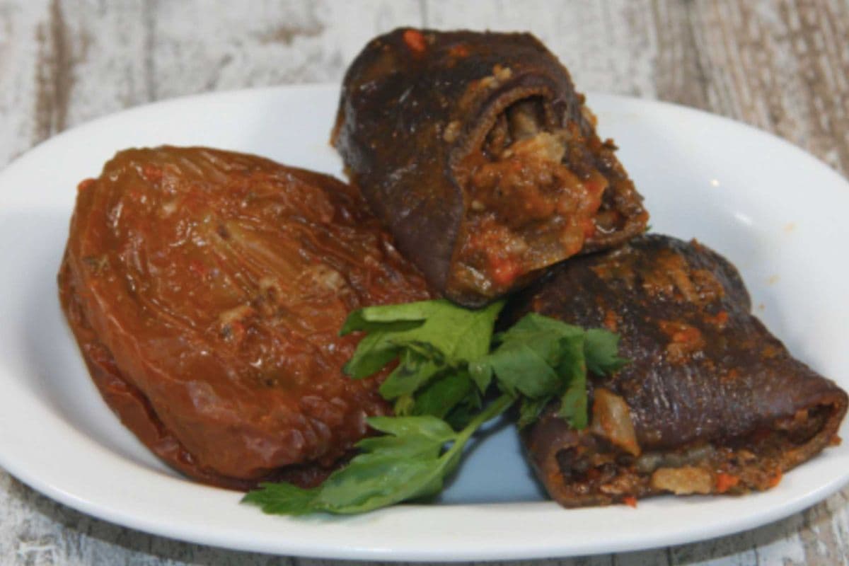 Stuffed Dried Pepper/ Dried Eggplant