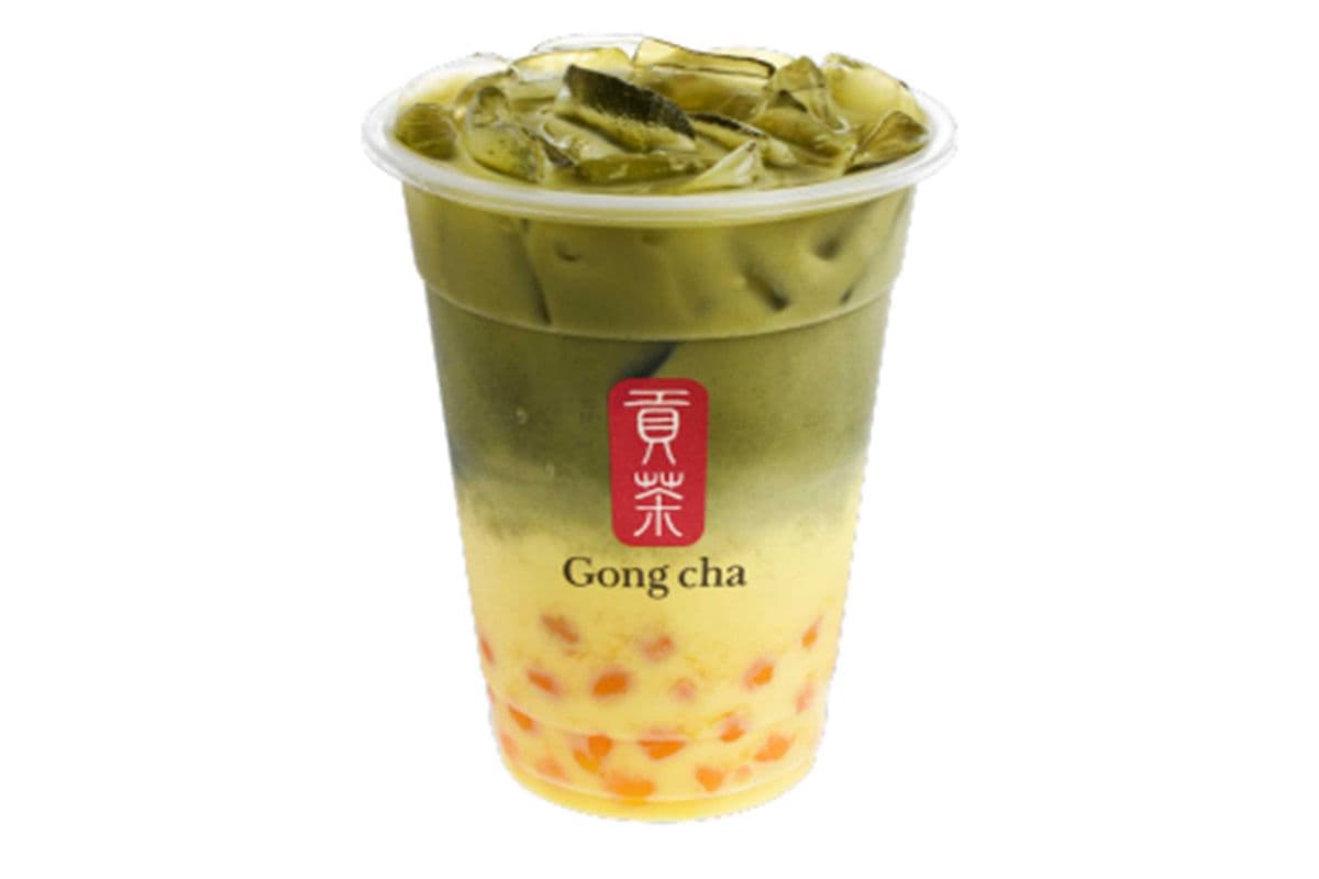 Matcha Mango with Mango Kanten Jelly