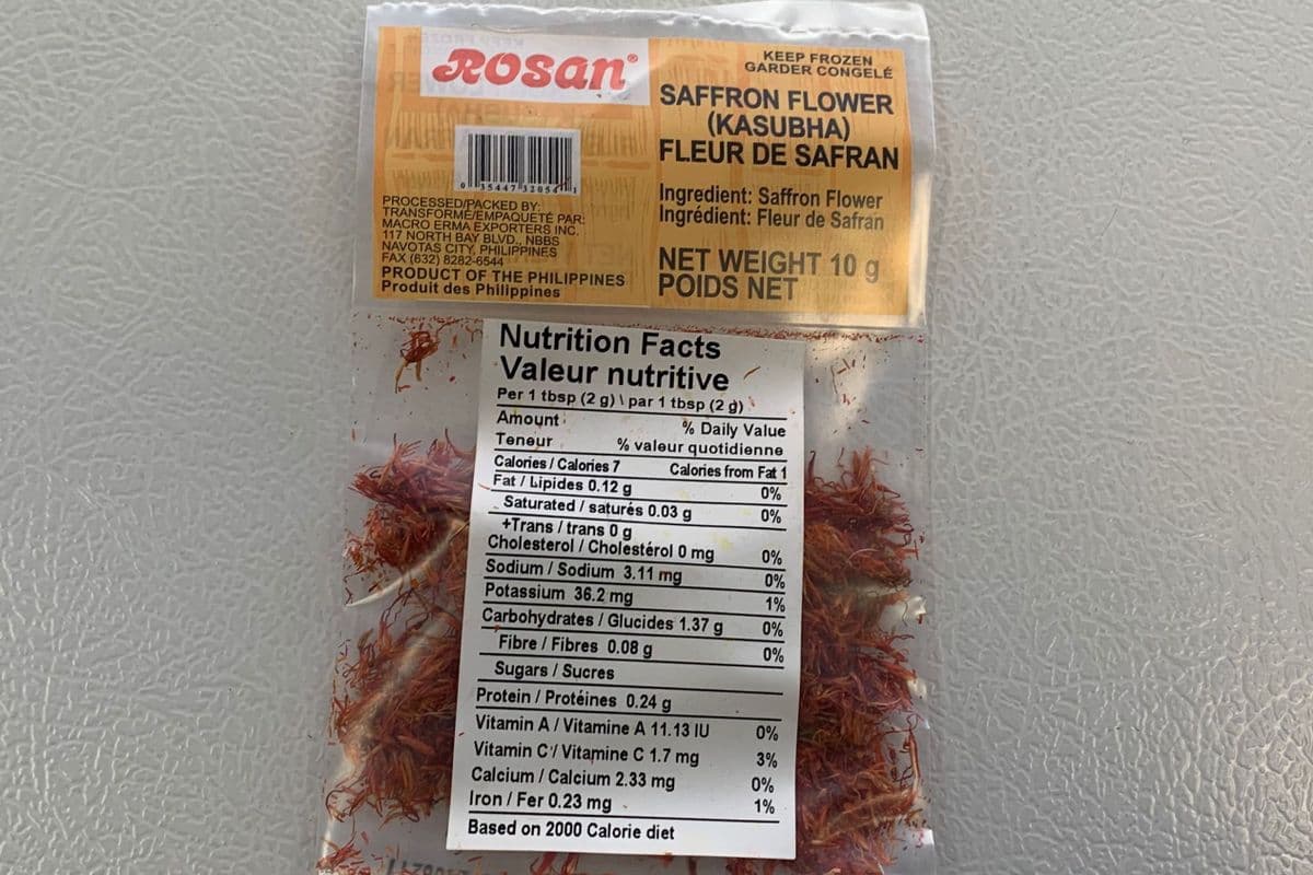 Frozen- saffron flower (dried) 10g