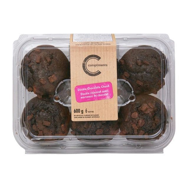 Compliments Muffins Double Chocolate Chunk 600G