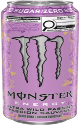 Monster Boisson Énergisante Passion Sauvage 473ml/ Monster Energy Drink Ultra Wild Passion 473ml