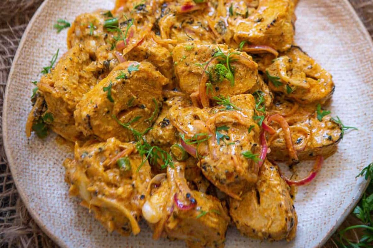 Malai Chaap Plate with gravy