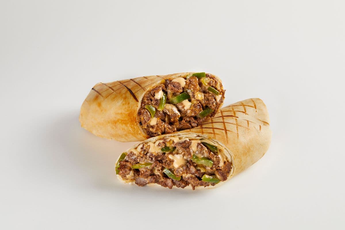 Philly Cheese Steak Wrap with Canned Pop