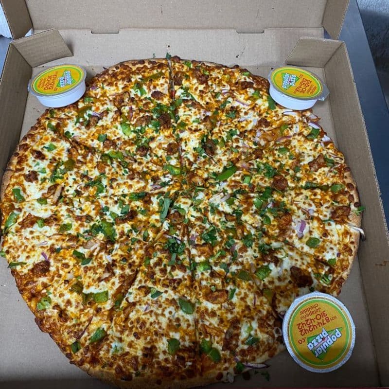 Large-Sized Butter Chicken Pizza