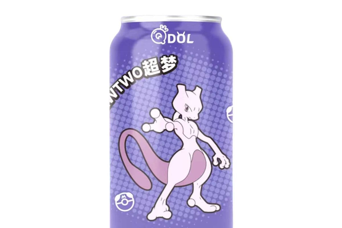 Canette boisson gazeuse pétillante aromatisée aux fruits Pokemon Mewtwo-Gingenbre et Citron