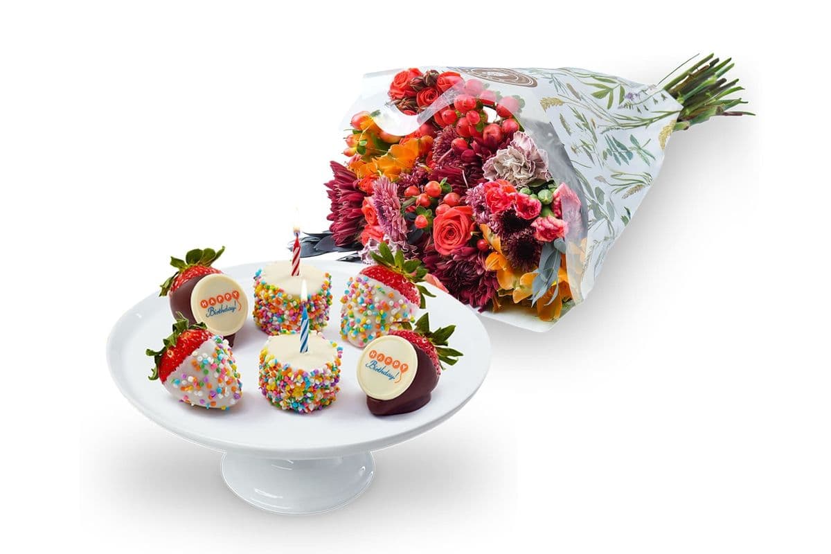 Birthday Flowers & Berries Box