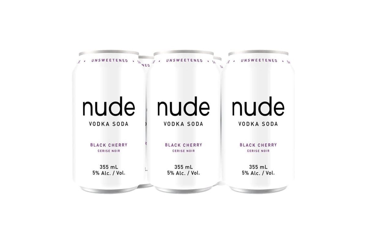 Nude Vodka Soda Black Cherry (6 Cans) (1 x 355 ML CAN)