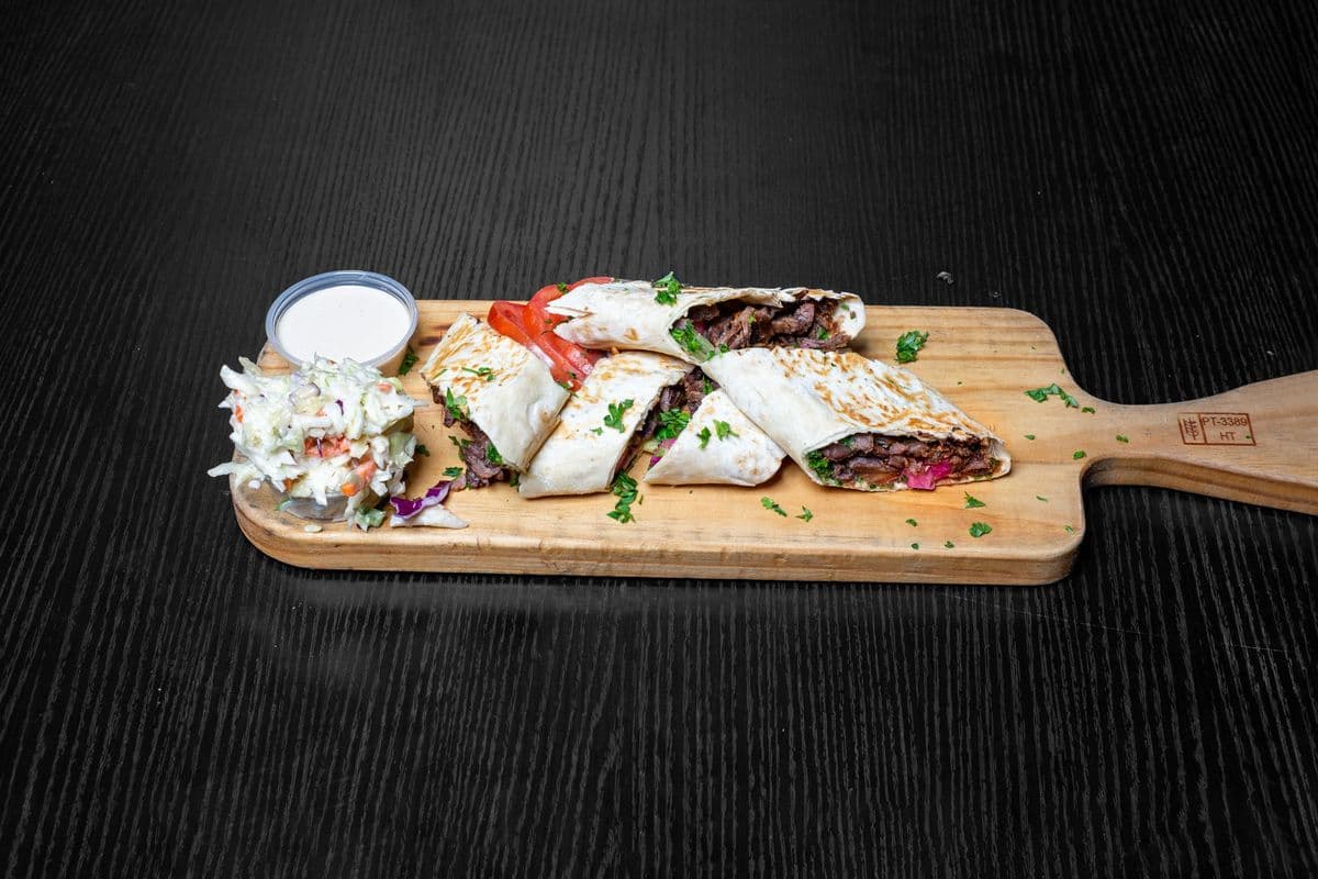 Beef Shawarma Saj Wrap