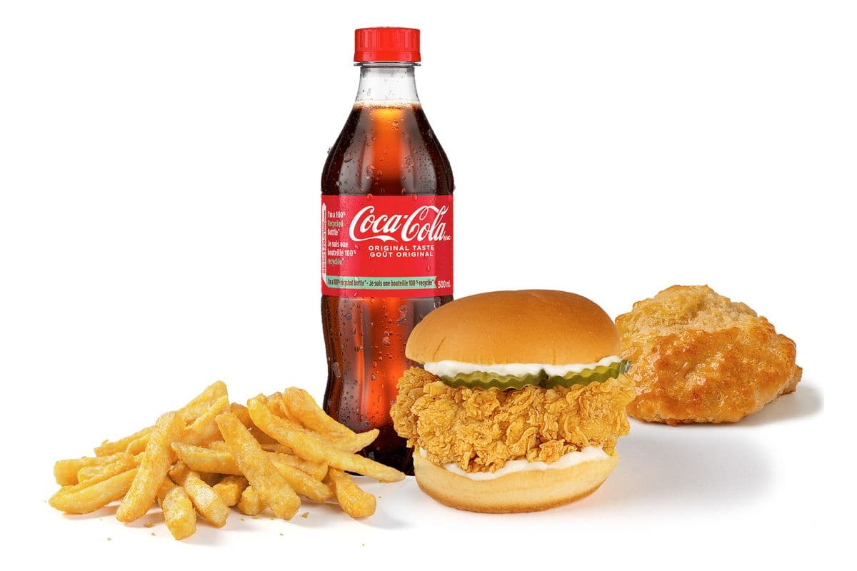1-Piece Slider, 1 Regular Side, 1 Regular Drink & Biscuit
