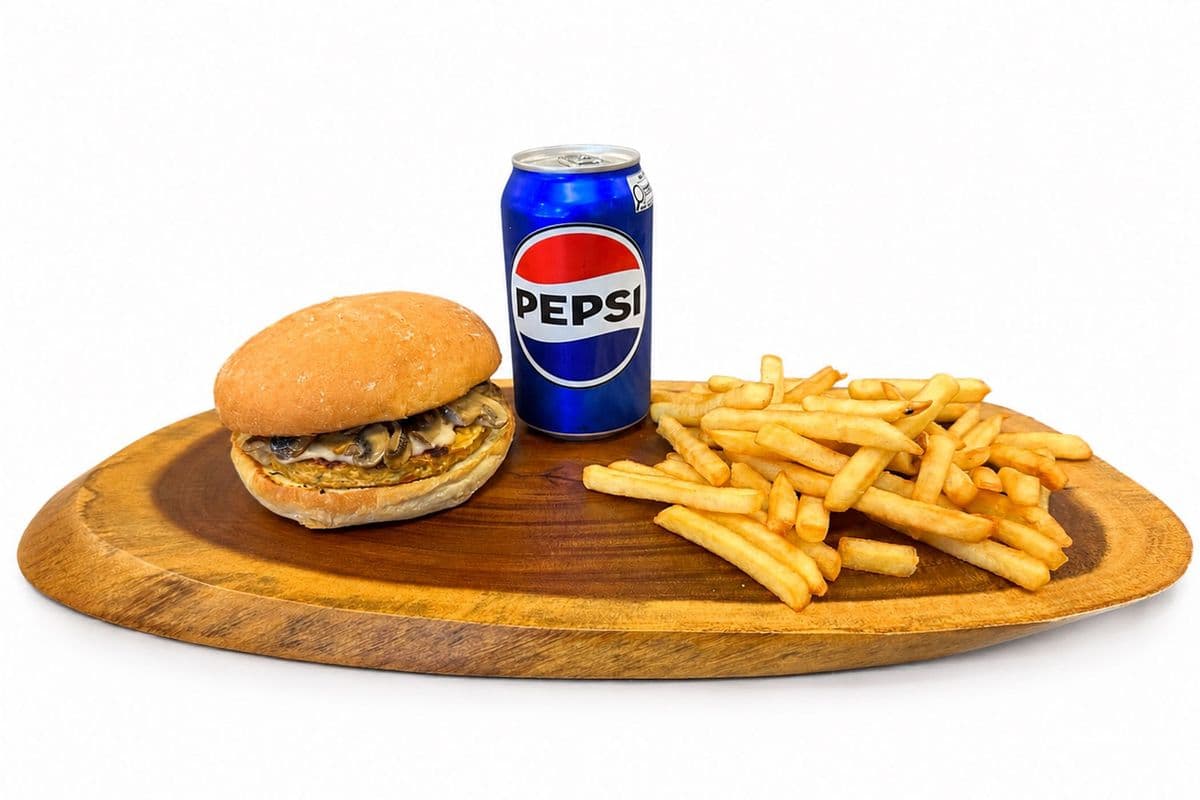 Veggie Mushroom Burger Combo