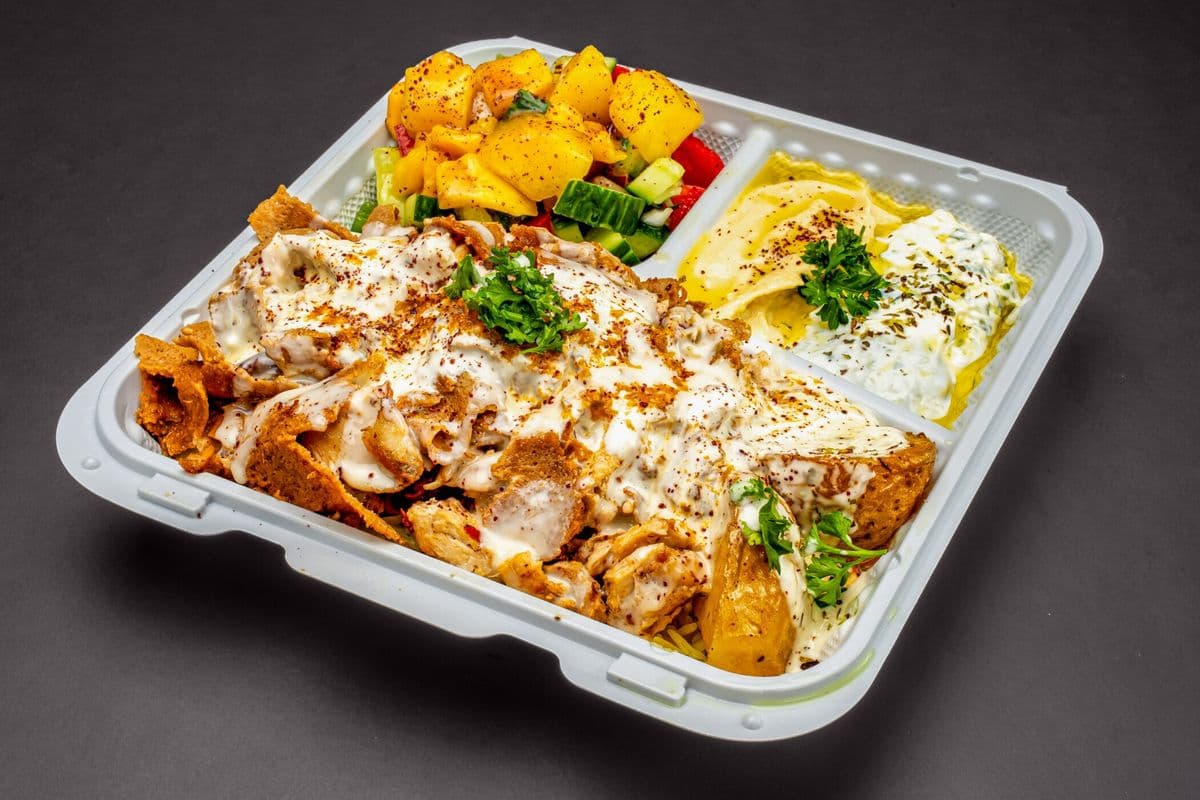 Traditional Mixed Donair and Chicken Platter